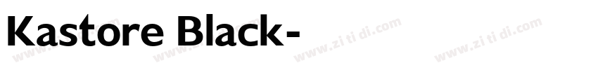 Kastore Black字体转换